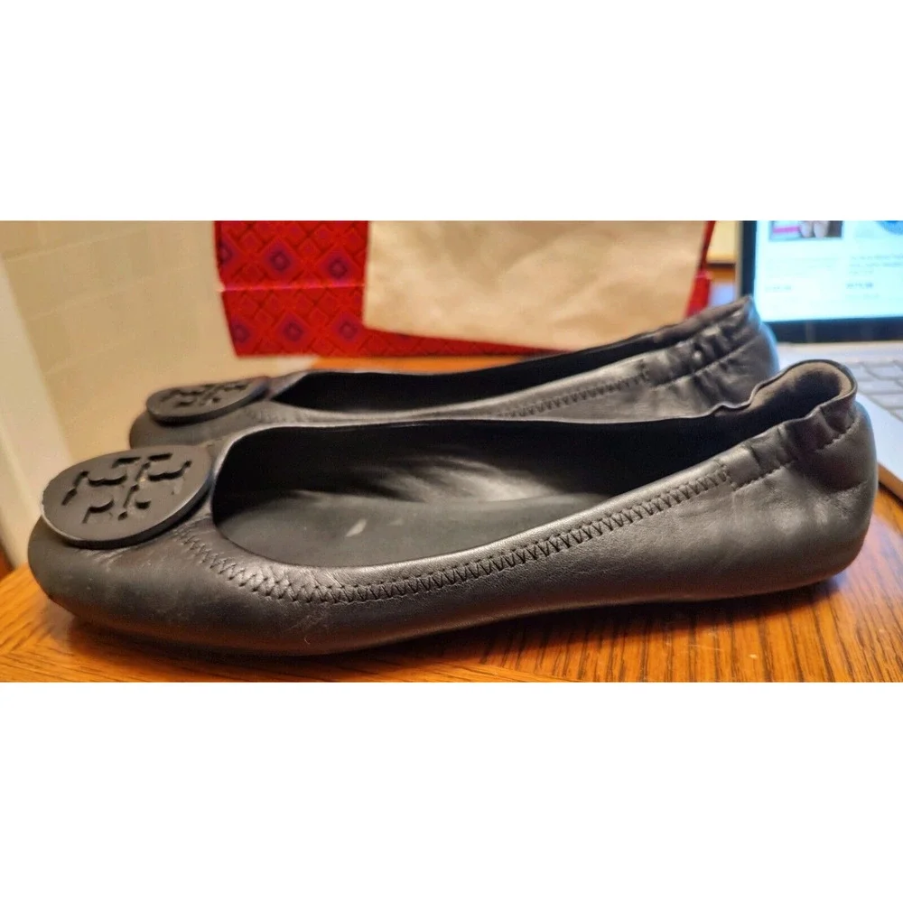 TORY‎ BURCH Ballet Flats Shoes 'Minnie' Travel Flats Size 7.5 EUC